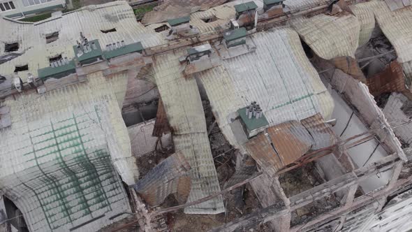 Ukraine  Building Destroyed By the War in Stoyanka Bucha District