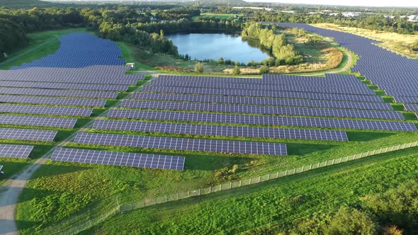 Aerial View of the Photovoltaic Power Plant