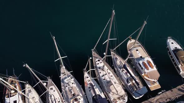 Aerial View of the Yacht Port