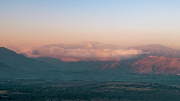 Sunset over the mountains