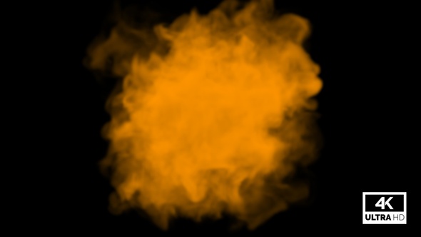 Orange Smoke Explosion