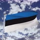 Estonia Flag With Sky 4k - VideoHive Item for Sale
