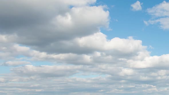 Many Clouds In The Blue Sky, Time Lapse