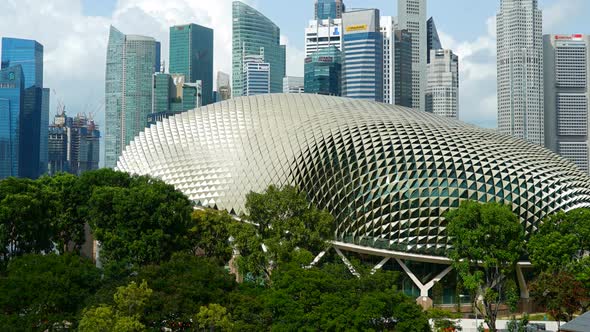 Time lapse of Building in Singapore city