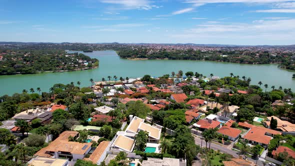 Pampulha lake at downtown Belo Horizonte Minas Gerais Brazil