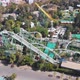 OHiggins Amusement Park Fantasilandia, Roller coaster Santiago Chile aerial view - VideoHive Item for Sale