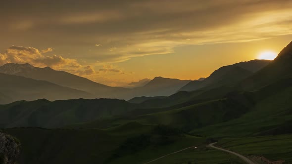 Sunset in Smoky Mountains Timelapse