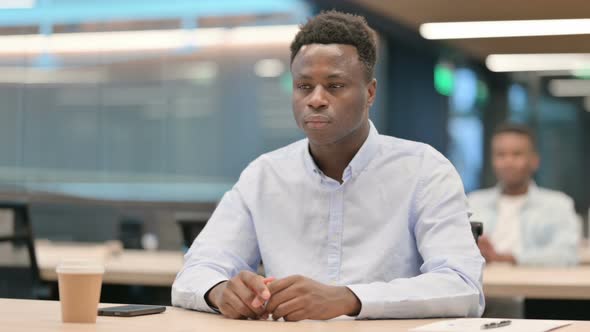 African Businessman Thinking Feeling Worried