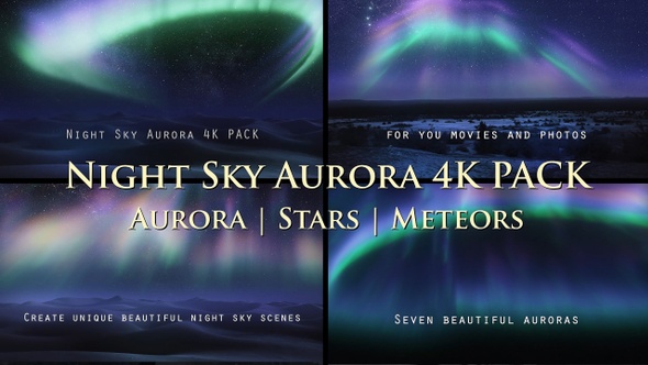 Night Sky Aurora 4K