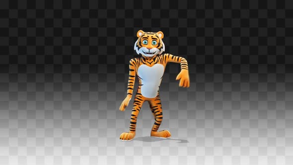 Tiger cool dancing wave dance 