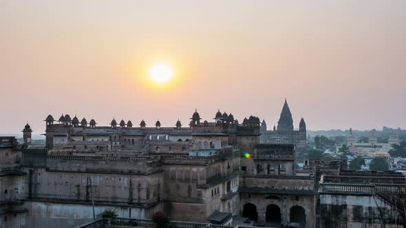 Time lapse at Orchha Palace, India.