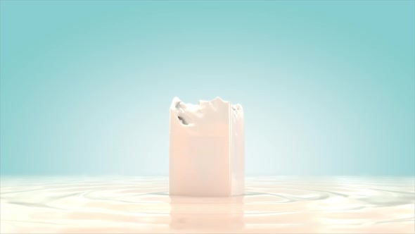 Milk surface transform to box milk shape. alt