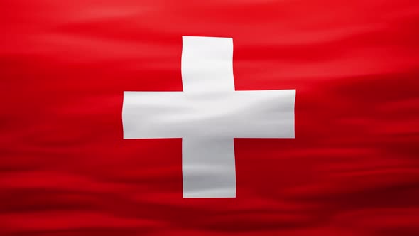 Wavy Swiss Flag in  Texture Background
