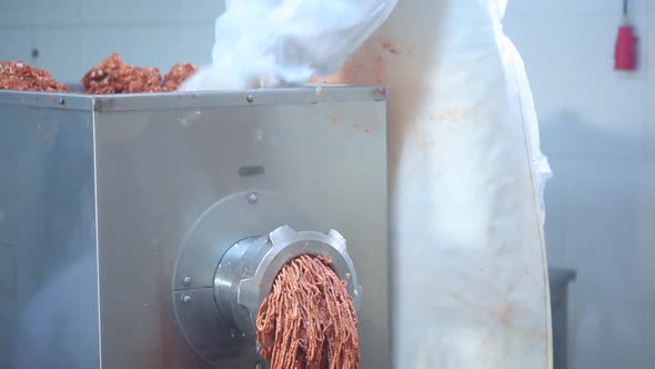 Meat Through A Grinder.