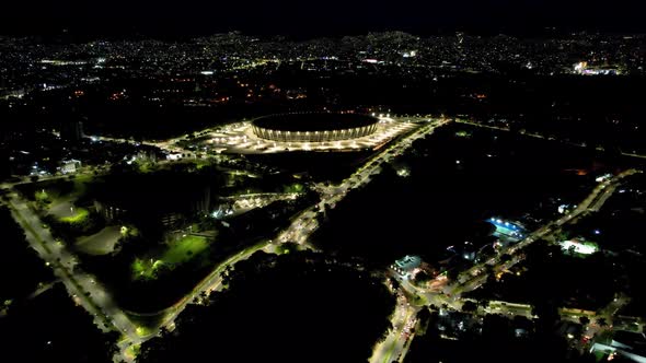 Downtown Belo Horizonte Brazil. Aerial landscape of landmark of city.