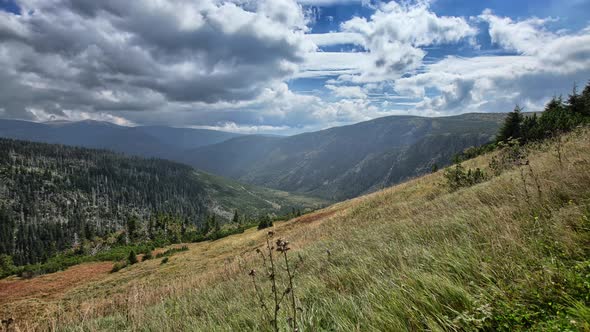 Mountain Landscape and cloudy sky