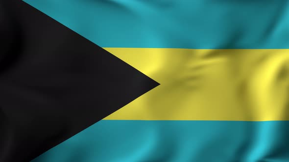 3D Animation Flag Waving in Slow Motion Fill Frame  Bahamas