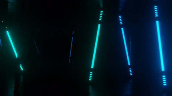 Blue Light Sticks Background Animation Loop Background