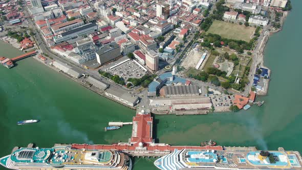 Penang Historic Town - George Town - Aerial Drone Footage