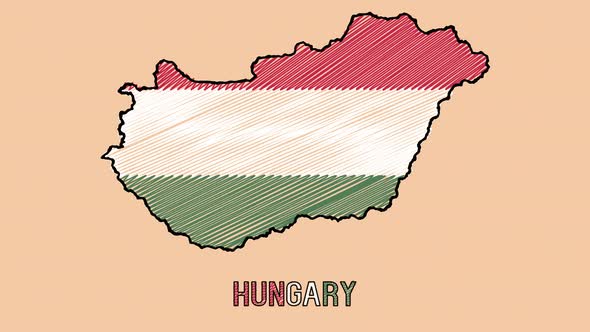 Hungary Cartoon Map