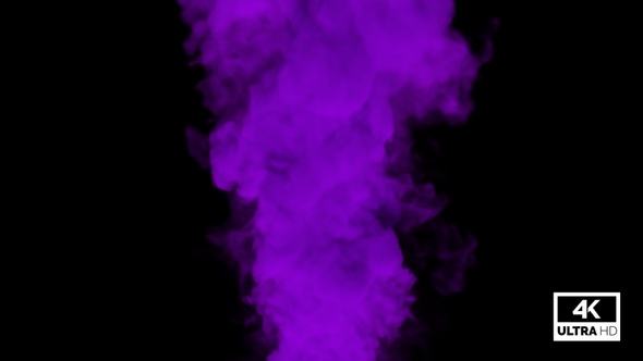 Purple Smoke Billowing Over Steady Flow