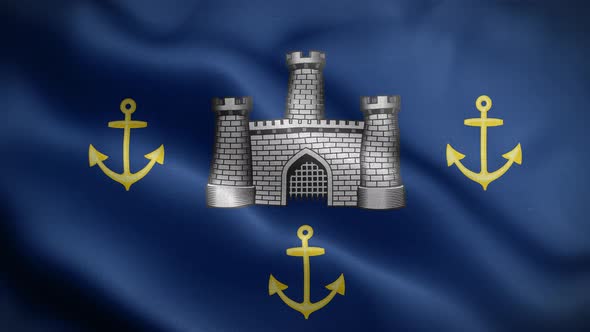 Isle Of Wight Council Flag Loop Background 4K