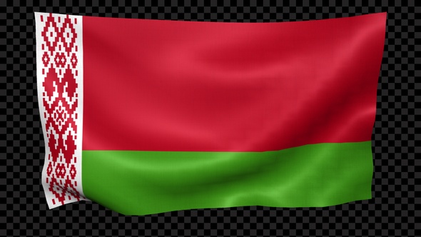 Belarus Flag Waving Looped