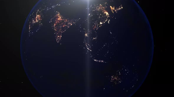 Realistic Earth Night Zoom Out Clouds Malaysia Singapore alt