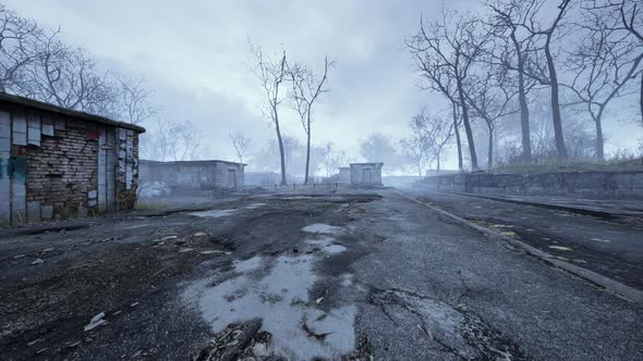 Pripyat Cityview of Exclusion Zone Near the Chernobyl Nuclear Power Plant