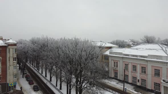 Aerial View of Poltava City in Ukraine