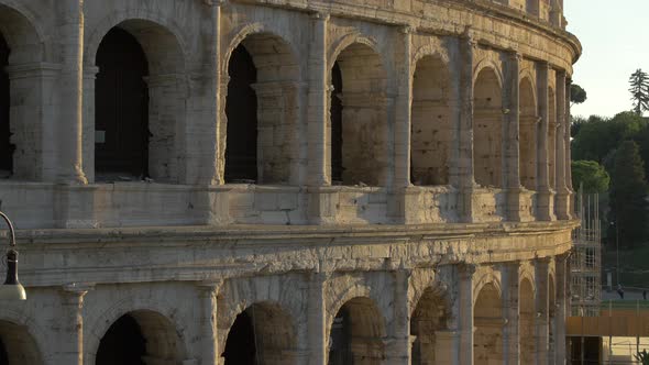 The Colosseum arches in Rome