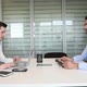 Two millennials businessman having job interview - VideoHive Item for Sale