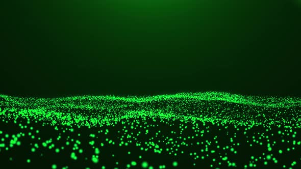 Green Particle Background