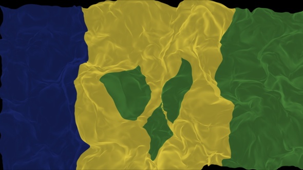 flag Saint Vincent and the Grenadines turns into smoke. State weakening concept a crisis, alpha chan