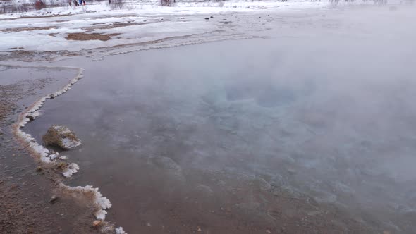 Iceland View Of Hole Underground Of Boiling Water At Geothermal Pool 2