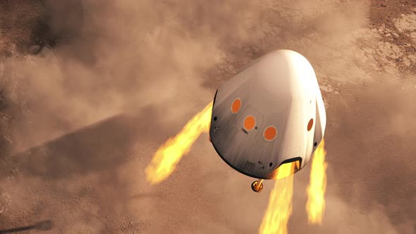 Private Spacecraft Module Lands On Planet Mars alt