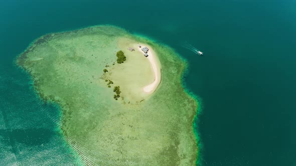 Tropical Island with Sandy Beach