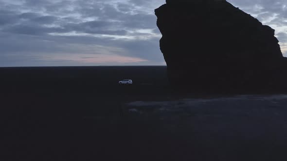 Drone Shot of Iconic Sea Stack Landmark