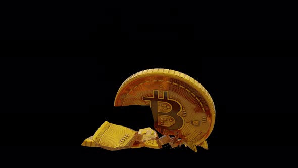 Bitcoin Falling Breaking to Ground 4K