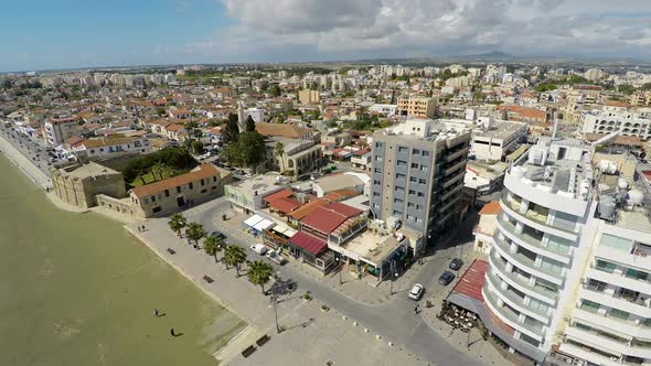 Bird's Eye View of Amazing Cityscapes in Larnaca City, Cyprus on a Sunny Day