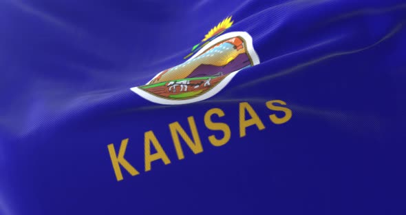 Flag of American State of Kansas