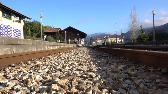 Railway in train Station