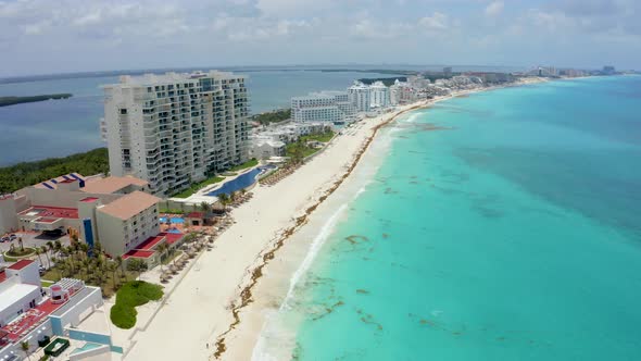 Aerial Beach View of a Wonderful Caribbean Beach