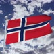 Svalbard And Jan Mayen Flag With Sky - VideoHive Item for Sale