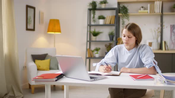 Girl Learning Remotely during Pandemic