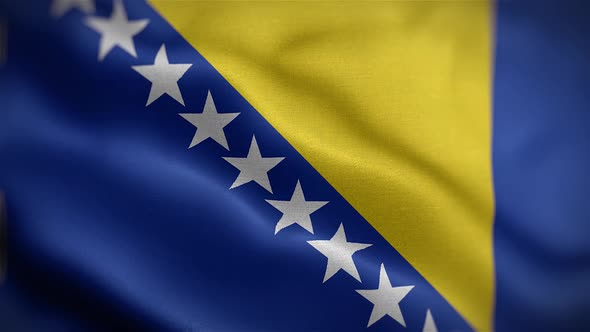 Bosnia And Herzegovina Flag Front