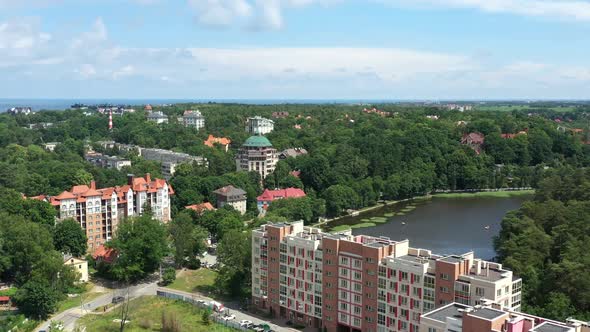 Svetlogorsk City with Park and Tikhoe Lake