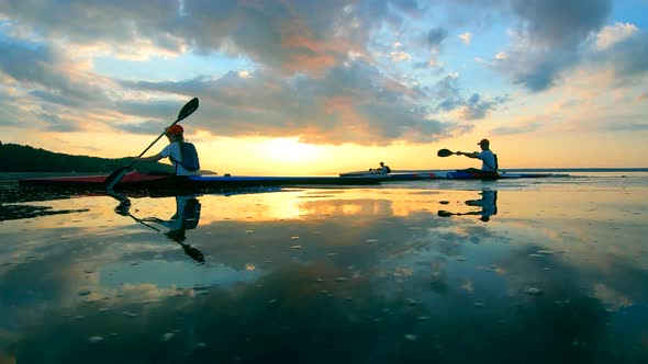 Paddlers Are Participating in Watersport