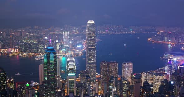 Hong Kong city at night