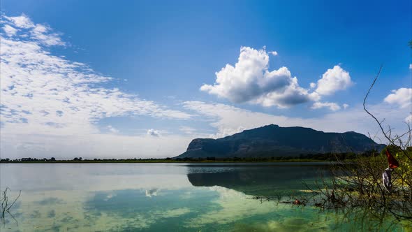 Pavagadh mountain and Vadatalav Lake also known as Pavagadh lake